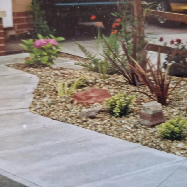 Paved garden pathway