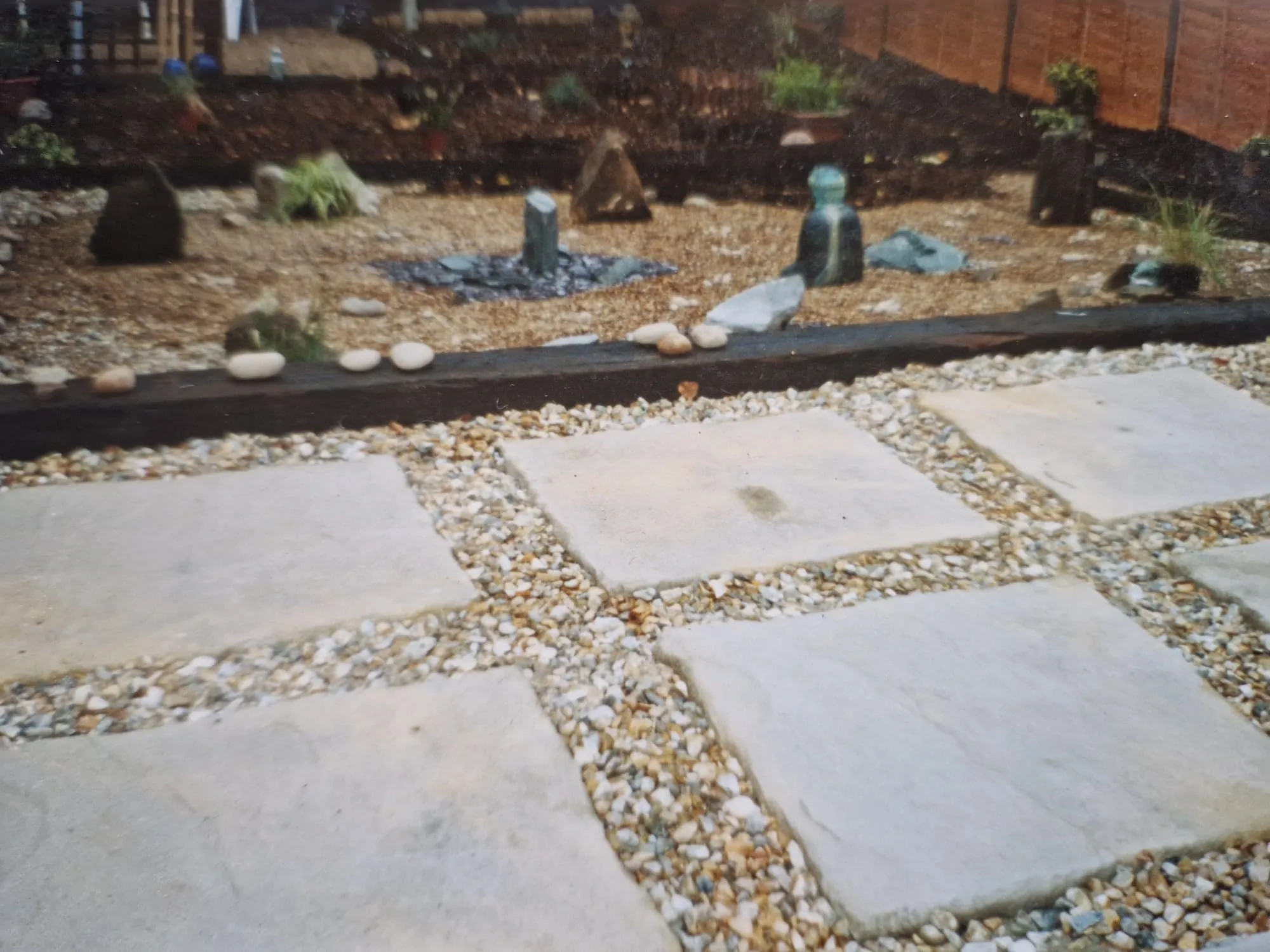 gravel and paving stones