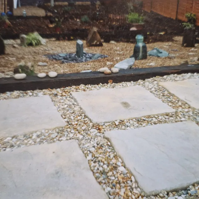 gravel and paving stones